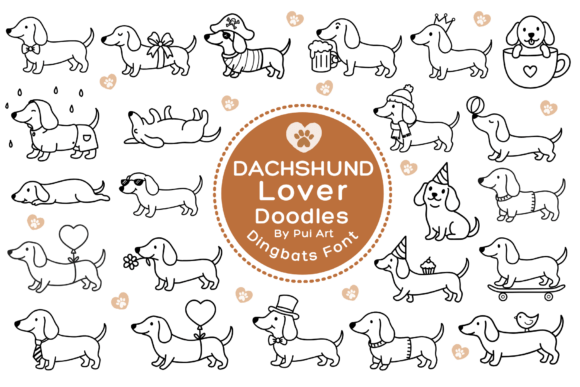 Charming Dachshund Lover Doodles for Engaging Campaigns
