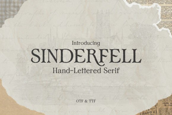 Discover Sinderfell: A Vintage Serif Font for Makers