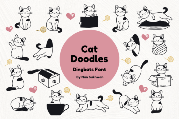 Discover the Charm of Cat Doodles: A Sketch-Style Font