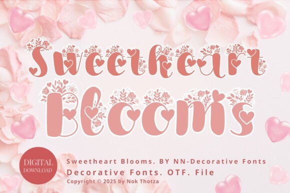 Discover the Charm of Sweetheart Blooms Font