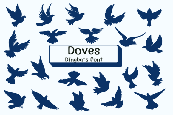 Doves Font: Sketched Dingbats for Organic Branding