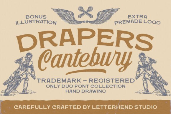 Drapers Canterbury Font for Bold Campaign Visuals
