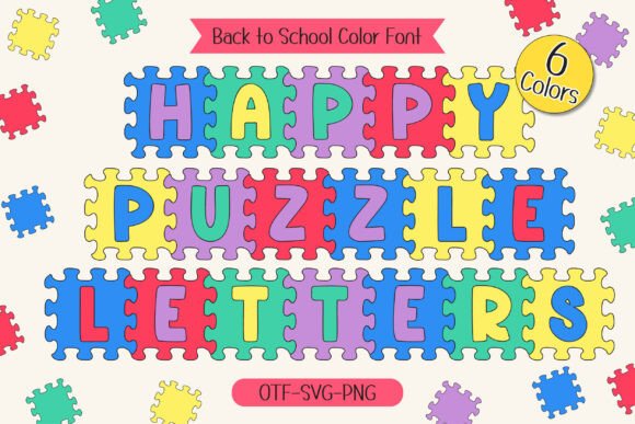 Happy Puzzle: A Fun and Educational Color Font for Web Design