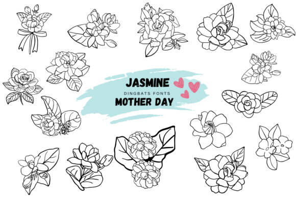 Jasmine Mother Day Font: Heartfelt Dingbats for Campaigns