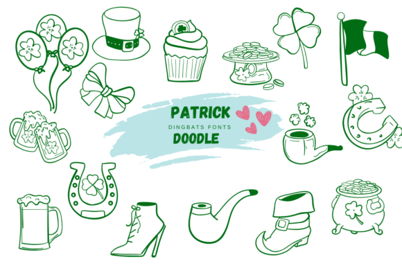 Patrick Doodle Font for Handmade Crafts and DIY Projects