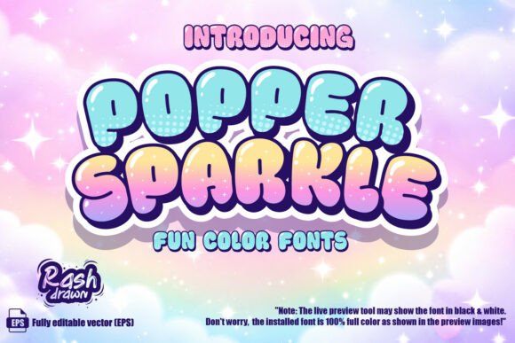 Popper Sparkle: A Color Font for Joyful and Magical Designs