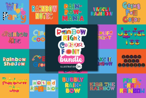 Rainbow Right: A Vibrant Color Font for Creative Projects