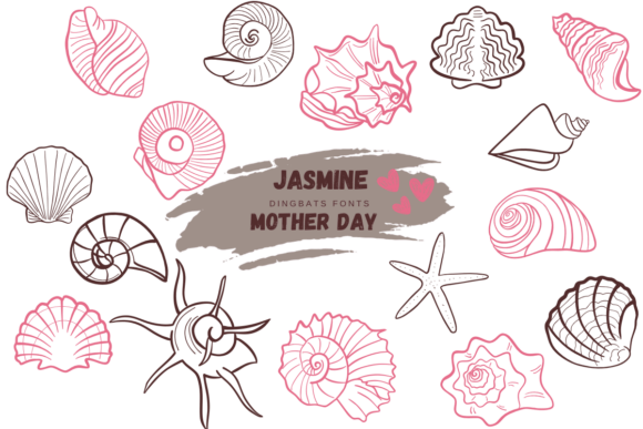 Seashell Doodle Font for Nature-Themed Editorial Design