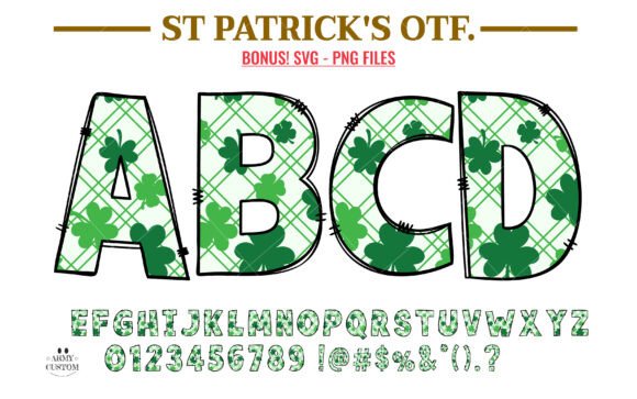 St. Patrick's Day Shamrock Plaid: A Festive Font for Creative Branding