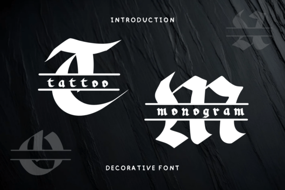 Tattoo Monogram Font Review for Campaign Design